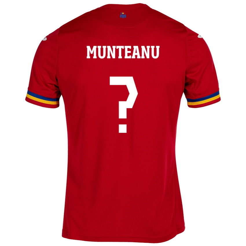 Herren Rumänische Denys Munteanu #0 Rot Auswärtstrikot Trikot 24-26 T-Shirt Schweiz