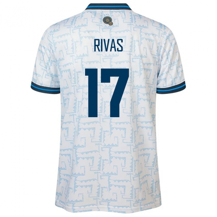 Herren El Salvador Eduardo Rivas #17 Weiß Auswärtstrikot Trikot 24-26 T-Shirt Schweiz