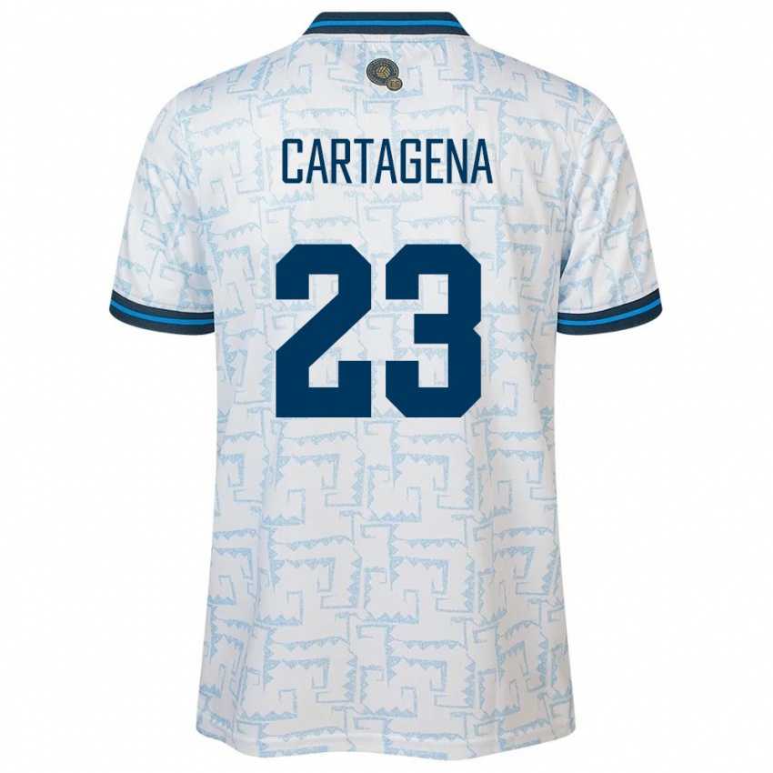 Herren El Salvador Melvin Cartagena #23 Weiß Auswärtstrikot Trikot 24-26 T-Shirt Schweiz
