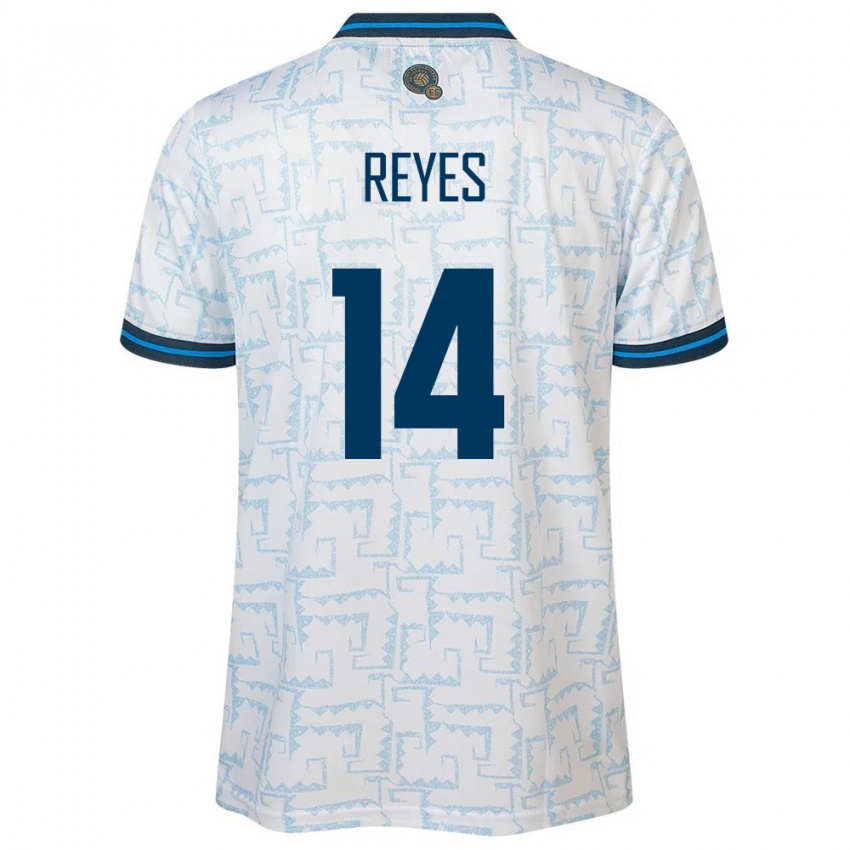 Herren El Salvador Karen Reyes #14 Weiß Auswärtstrikot Trikot 24-26 T-Shirt Schweiz