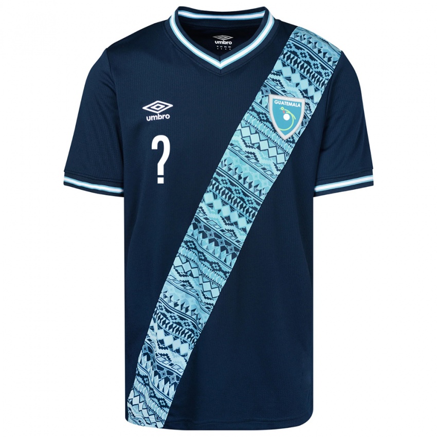 Herren Guatemala Ihren Namen #0 Blau Auswärtstrikot Trikot 24-26 T-Shirt Schweiz