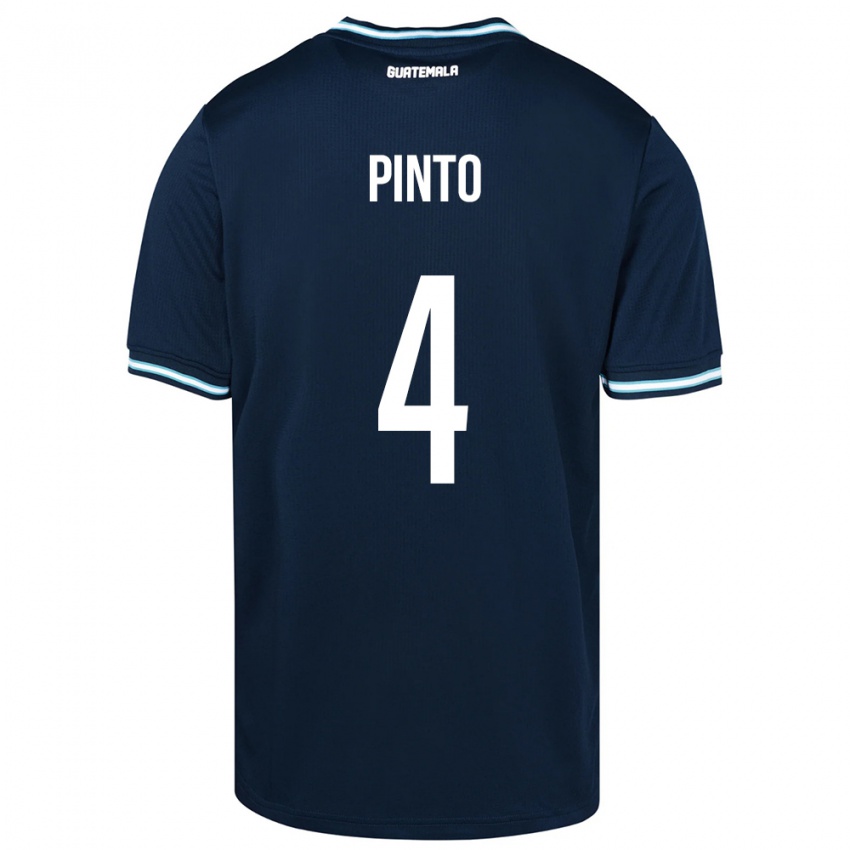 Herren Guatemala José Carlos Pinto #4 Blau Auswärtstrikot Trikot 24-26 T-Shirt Schweiz