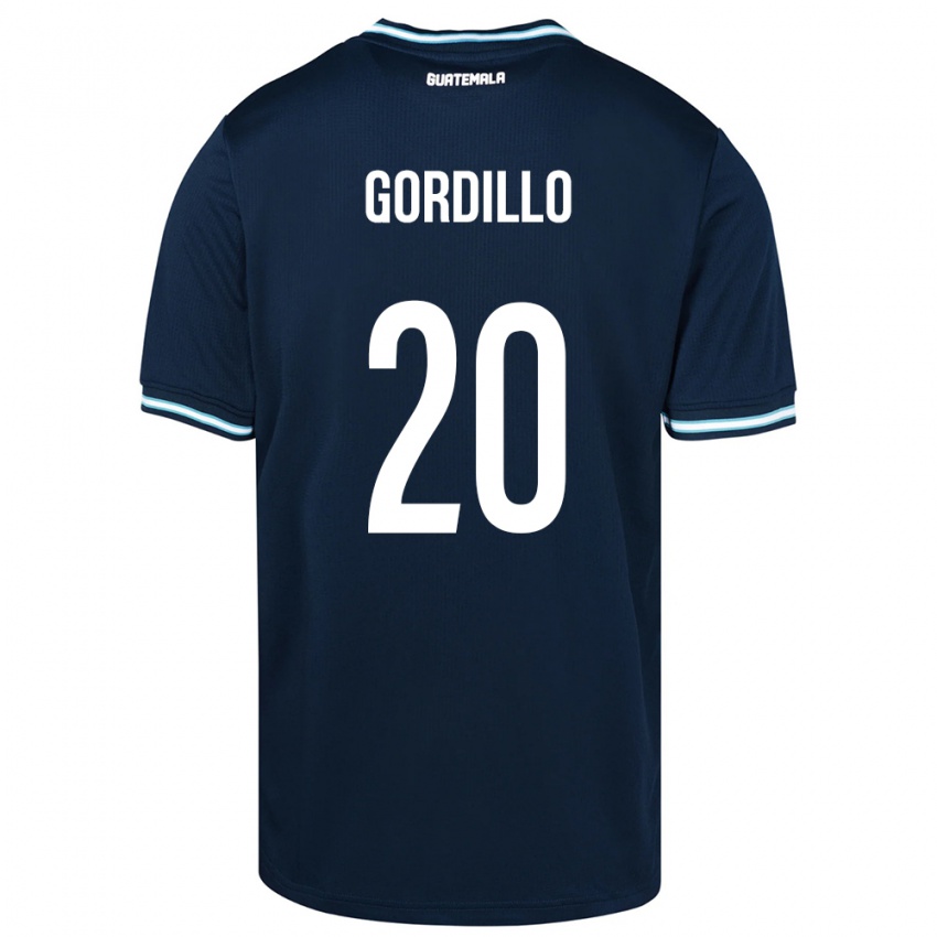 Herren Guatemala Gerardo Gordillo #20 Blau Auswärtstrikot Trikot 24-26 T-Shirt Schweiz