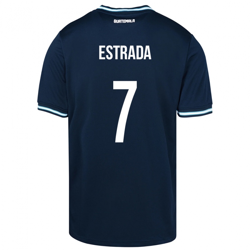 Herren Guatemala Javier Estrada #7 Blau Auswärtstrikot Trikot 24-26 T-Shirt Schweiz