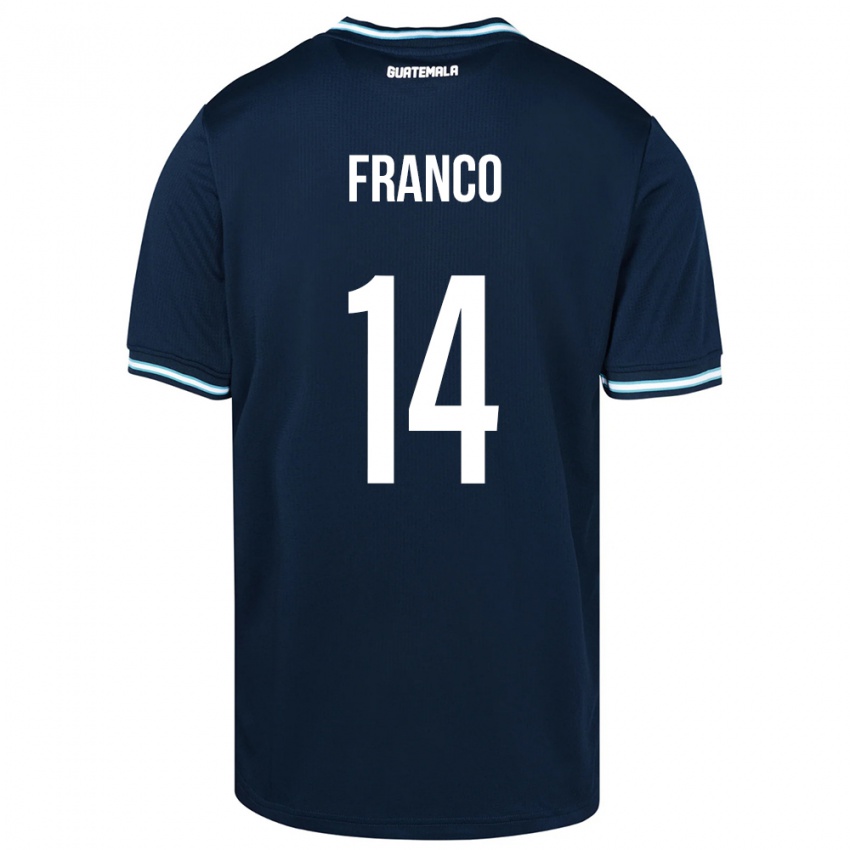 Herren Guatemala Jonathan Franco #14 Blau Auswärtstrikot Trikot 24-26 T-Shirt Schweiz