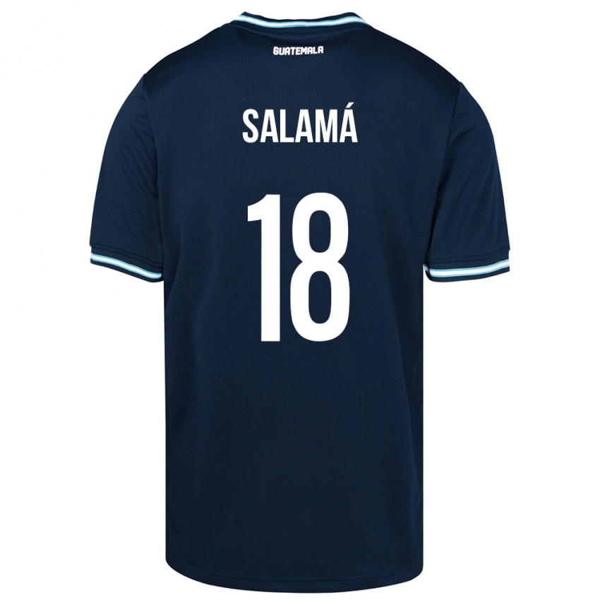 Herren Guatemala Anthony Salamá #18 Blau Auswärtstrikot Trikot 24-26 T-Shirt Schweiz