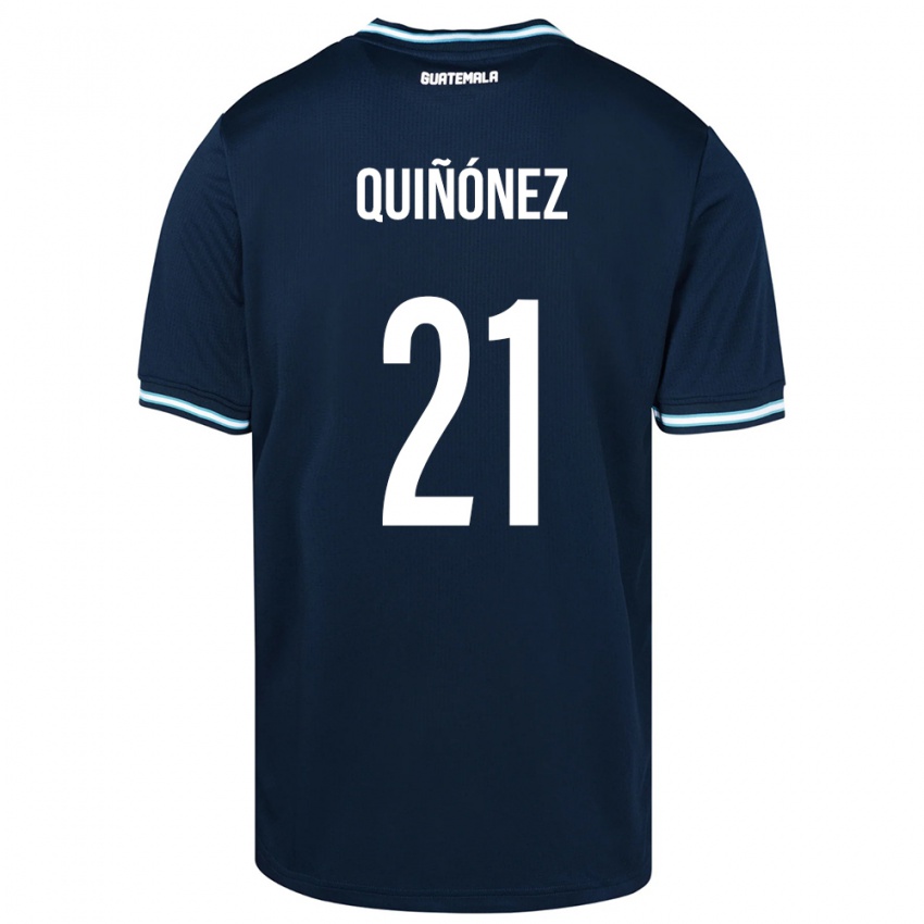 Herren Guatemala Andrea Quiñónez #21 Blau Auswärtstrikot Trikot 24-26 T-Shirt Schweiz