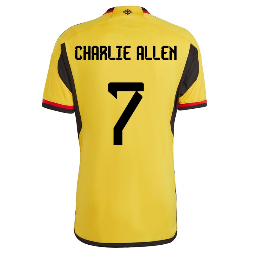 Herren Nordirland Charlie Allen #7 Weiß Auswärtstrikot Trikot 24-26 T-Shirt Schweiz