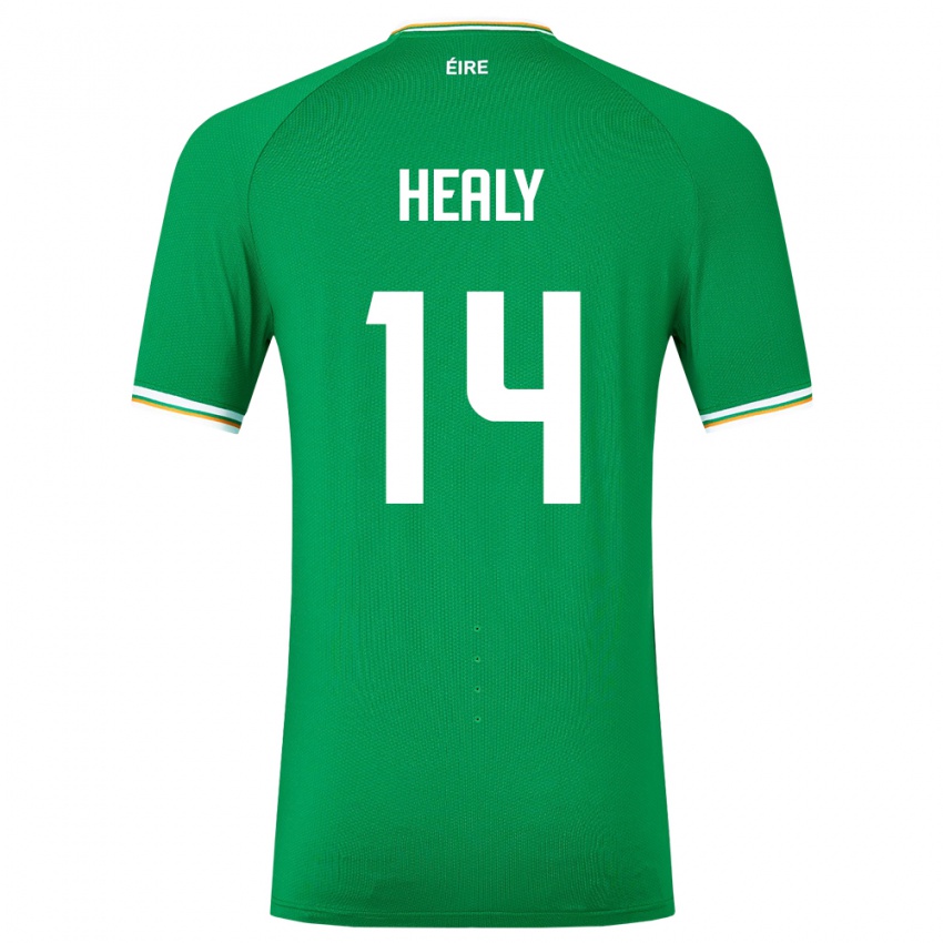 Damen Irische Freya Healy #14 Grün Heimtrikot Trikot 24-26 T-Shirt Schweiz