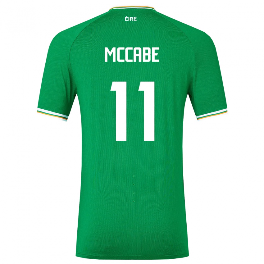 Damen Irische Katie Mccabe #11 Grün Heimtrikot Trikot 24-26 T-Shirt Schweiz