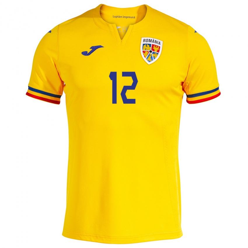 Damen Rumänische Horaţiu Moldovan #12 Gelb Heimtrikot Trikot 24-26 T-Shirt Schweiz