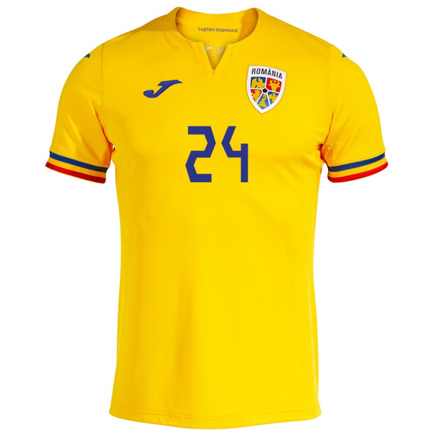 Damen Rumänische Mădălina Tătar #24 Gelb Heimtrikot Trikot 24-26 T-Shirt Schweiz