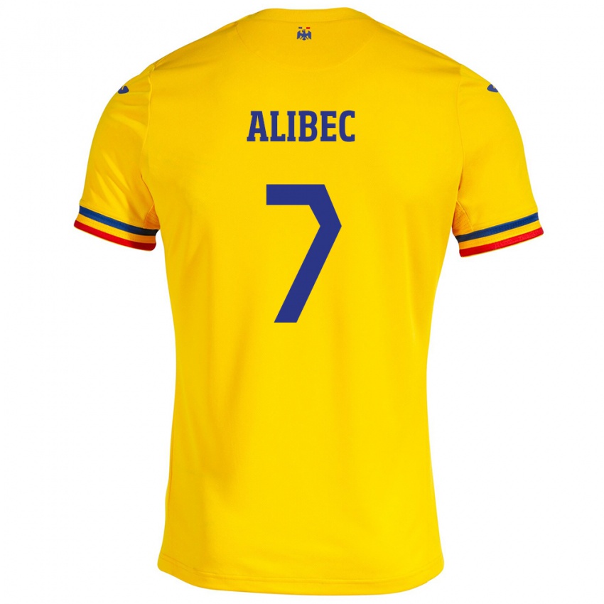 Damen Rumänische Denis Alibec #7 Gelb Heimtrikot Trikot 24-26 T-Shirt Schweiz