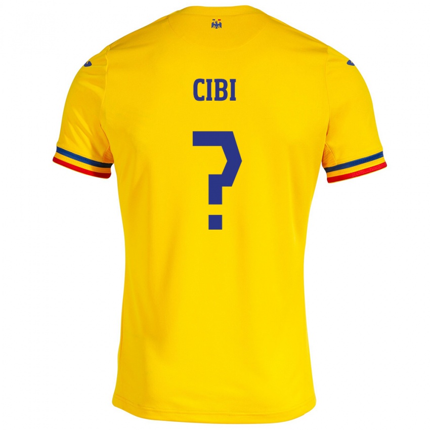 Damen Rumänische Fabiano Cibi #0 Gelb Heimtrikot Trikot 24-26 T-Shirt Schweiz