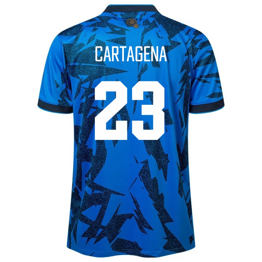 Damen El Salvador Melvin Cartagena #23 Blau Heimtrikot Trikot 24-26 T-Shirt Schweiz