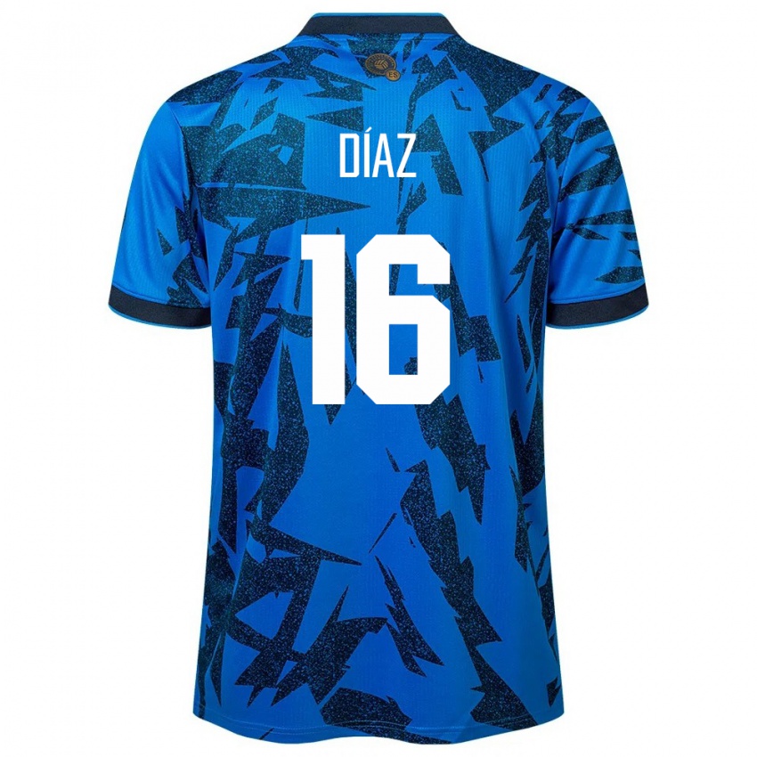 Damen El Salvador Wilber Díaz #16 Blau Heimtrikot Trikot 24-26 T-Shirt Schweiz