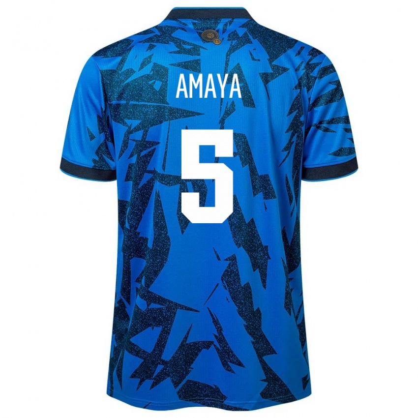 Damen El Salvador Nicolle Amaya #5 Blau Heimtrikot Trikot 24-26 T-Shirt Schweiz