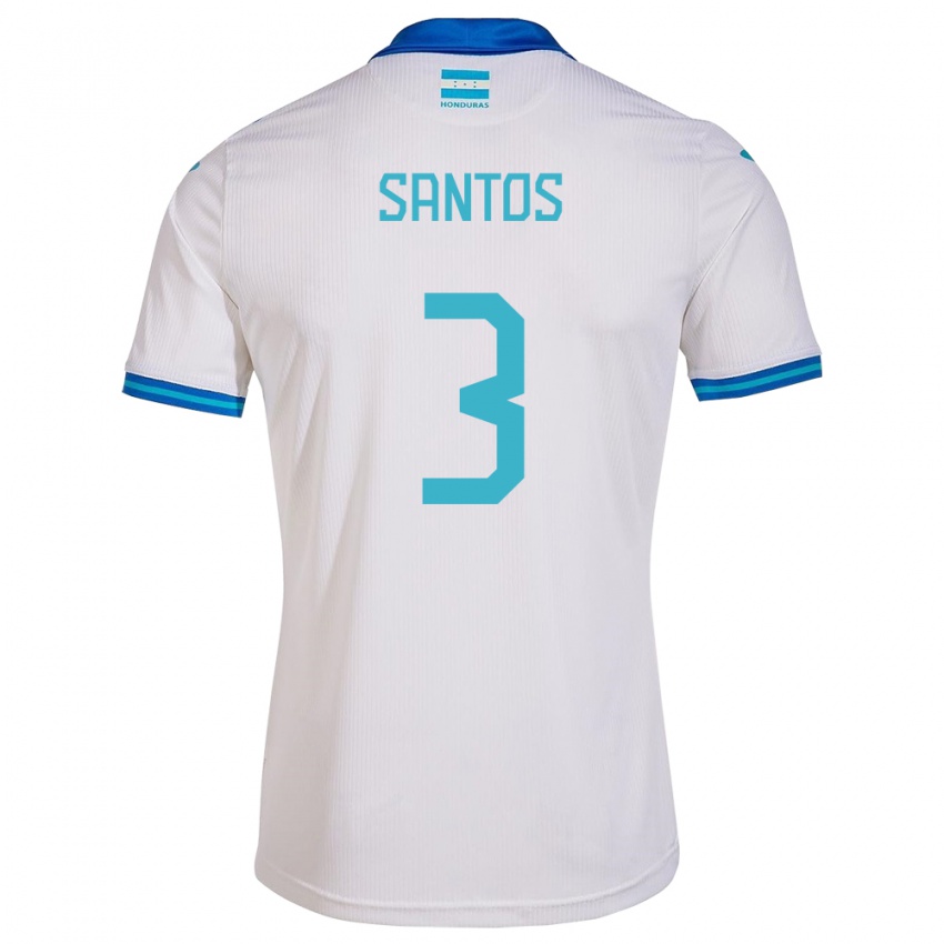 Damen Honduras Marcelo Santos #3 Weiß Heimtrikot Trikot 24-26 T-Shirt Schweiz