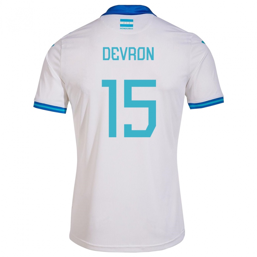 Damen Honduras Devron García #15 Weiß Heimtrikot Trikot 24-26 T-Shirt Schweiz