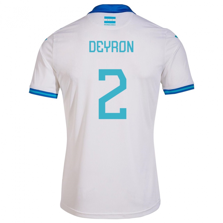 Damen Honduras Deyron Martínez #2 Weiß Heimtrikot Trikot 24-26 T-Shirt Schweiz