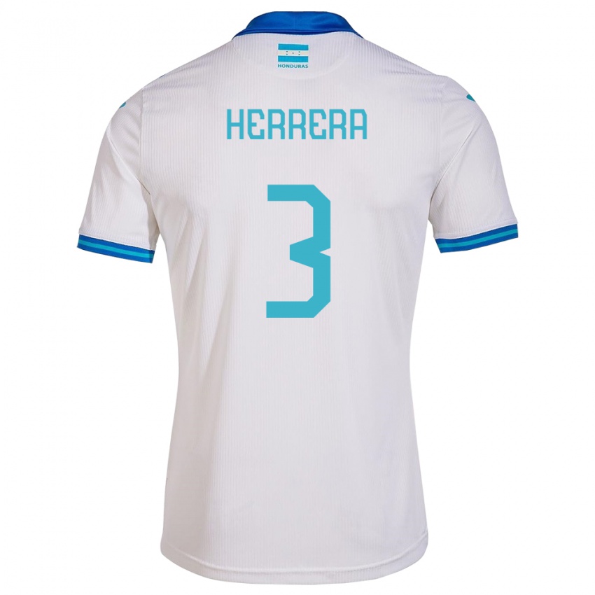 Damen Honduras David Herrera #3 Weiß Heimtrikot Trikot 24-26 T-Shirt Schweiz