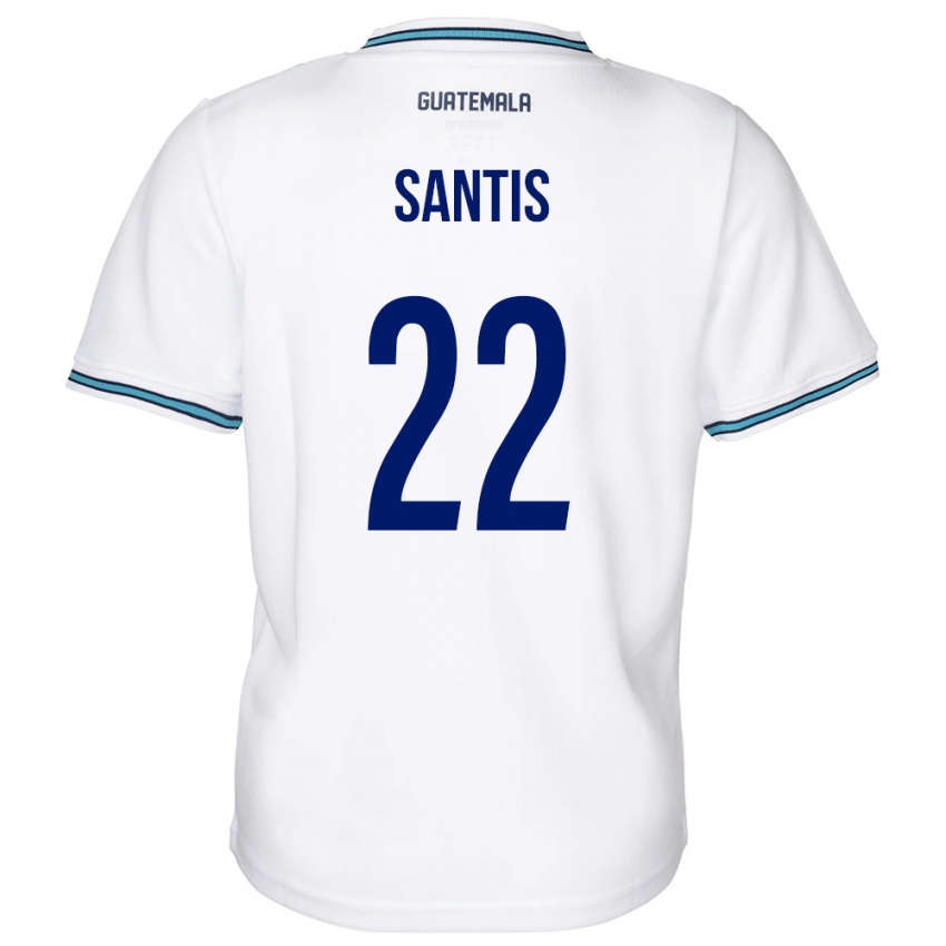 Damen Guatemala Diego Santis #22 Weiß Heimtrikot Trikot 24-26 T-Shirt Schweiz