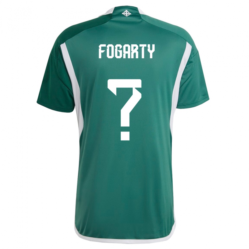 Femme Maillot Irlande Du Nord Tom Fogarty #0 Vert Tenues Domicile 24-26 T-Shirt Suisse