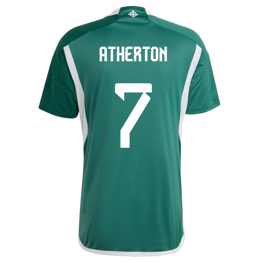 Damen Nordirland Chris Atherton #7 Grün Heimtrikot Trikot 24-26 T-Shirt Schweiz