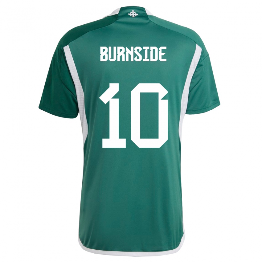 Damen Nordirland Callum Burnside #10 Grün Heimtrikot Trikot 24-26 T-Shirt Schweiz