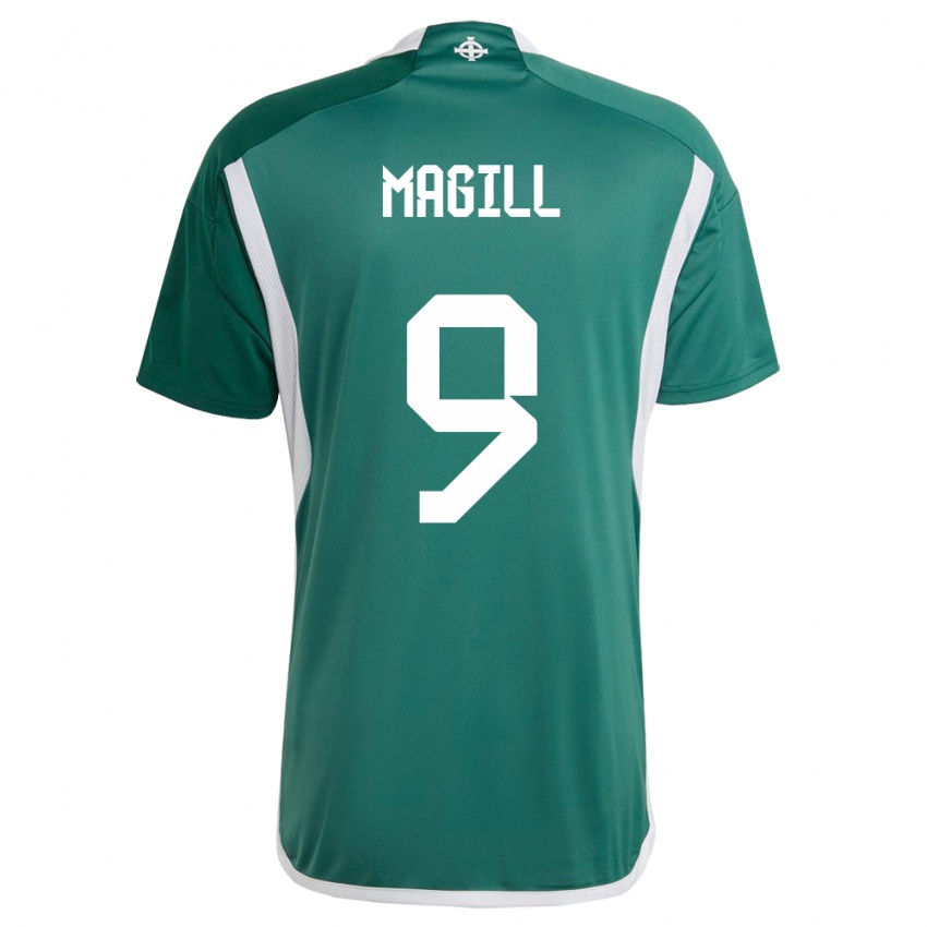 Femme Maillot Irlande Du Nord Simone Magill #9 Vert Tenues Domicile 24-26 T-Shirt Suisse