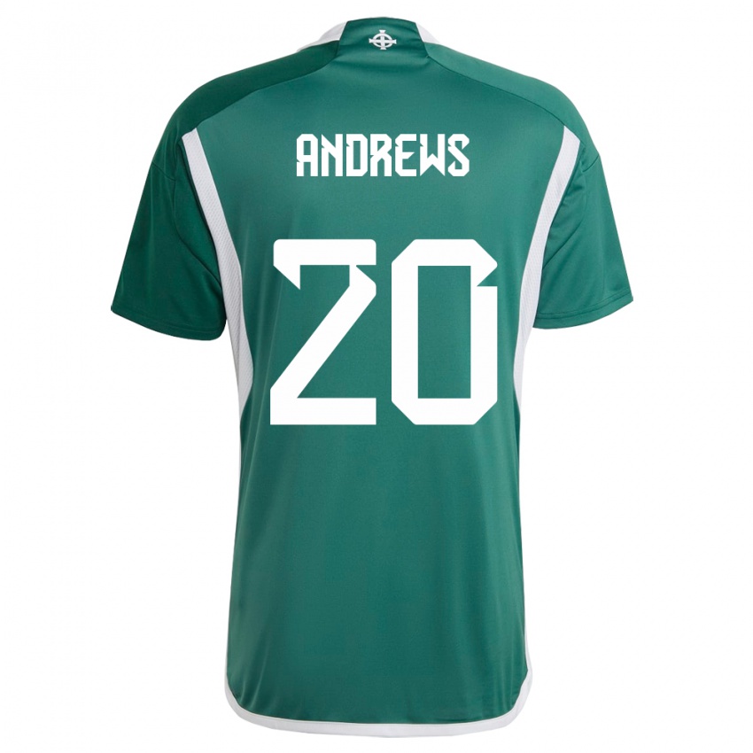 Damen Nordirland Joely Andrews #20 Grün Heimtrikot Trikot 24-26 T-Shirt Schweiz