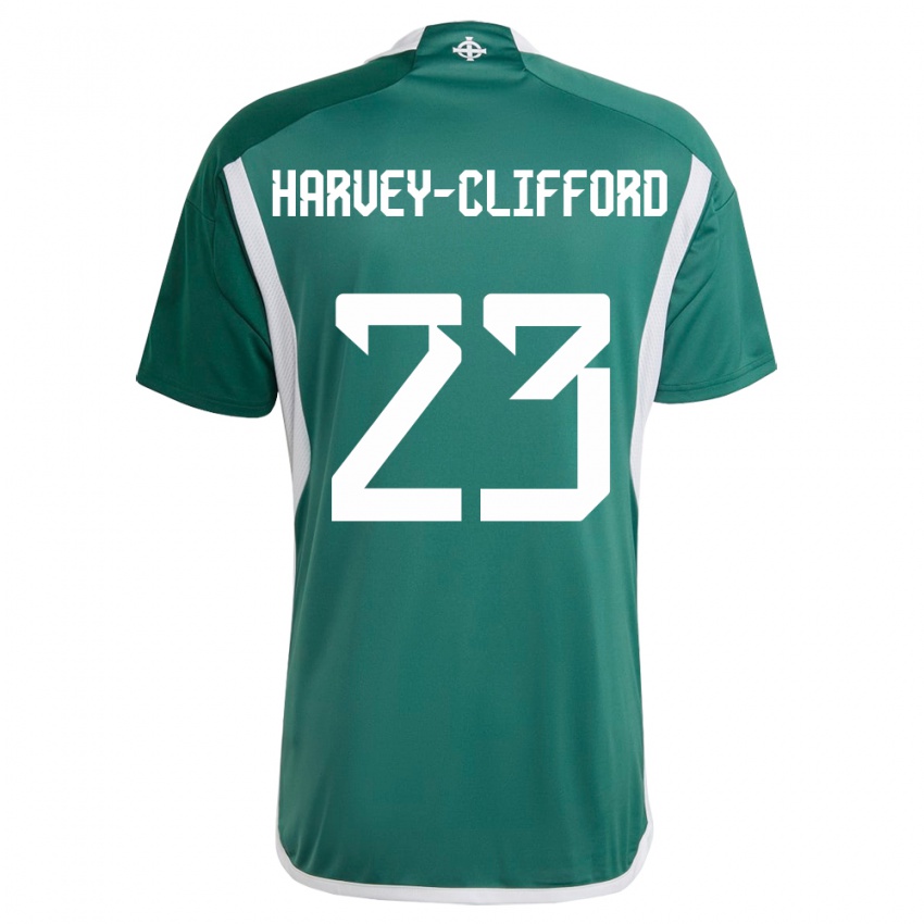 Damen Nordirland Maddy Harvey-Clifford #23 Grün Heimtrikot Trikot 24-26 T-Shirt Schweiz