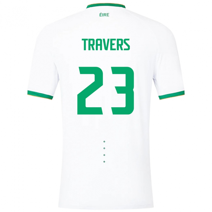 Damen Irische Mark Travers #23 Weiß Auswärtstrikot Trikot 24-26 T-Shirt Schweiz