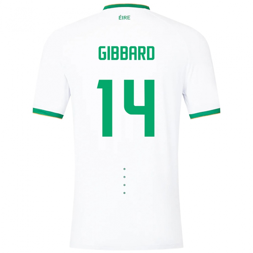 Damen Irische Joseph Gibbard #14 Weiß Auswärtstrikot Trikot 24-26 T-Shirt Schweiz