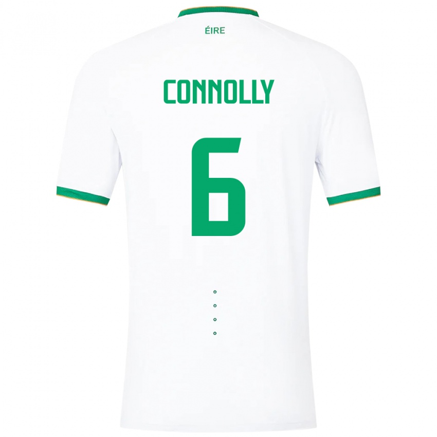 Damen Irische Megan Connolly #6 Weiß Auswärtstrikot Trikot 24-26 T-Shirt Schweiz
