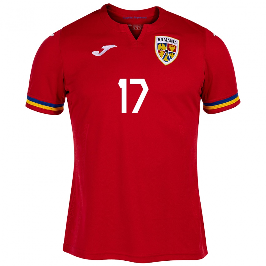 Damen Rumänische Denis Rența #17 Rot Auswärtstrikot Trikot 24-26 T-Shirt Schweiz