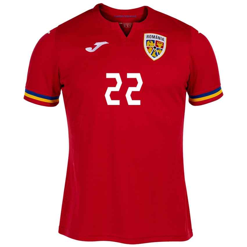 Damen Rumänische Vladislav Blănuță #22 Rot Auswärtstrikot Trikot 24-26 T-Shirt Schweiz