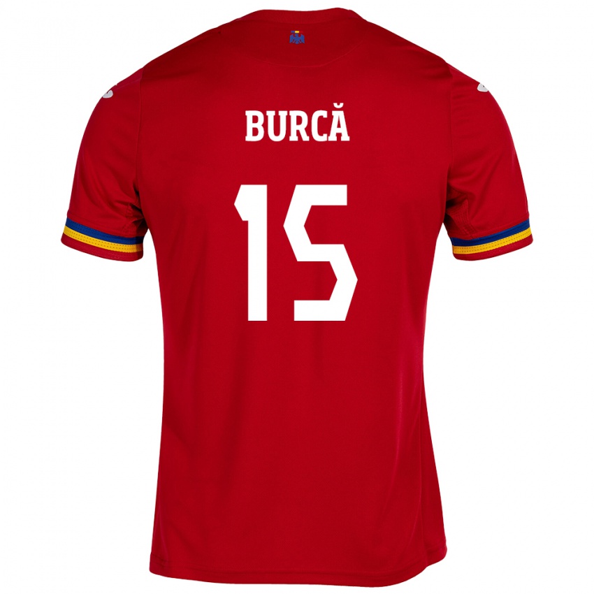 Damen Rumänische Andrei Burcă #15 Rot Auswärtstrikot Trikot 24-26 T-Shirt Schweiz