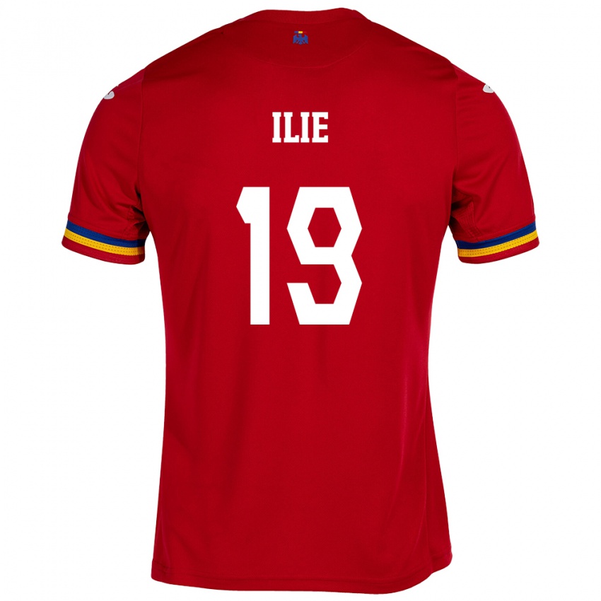 Damen Rumänische Rareș Ilie #19 Rot Auswärtstrikot Trikot 24-26 T-Shirt Schweiz