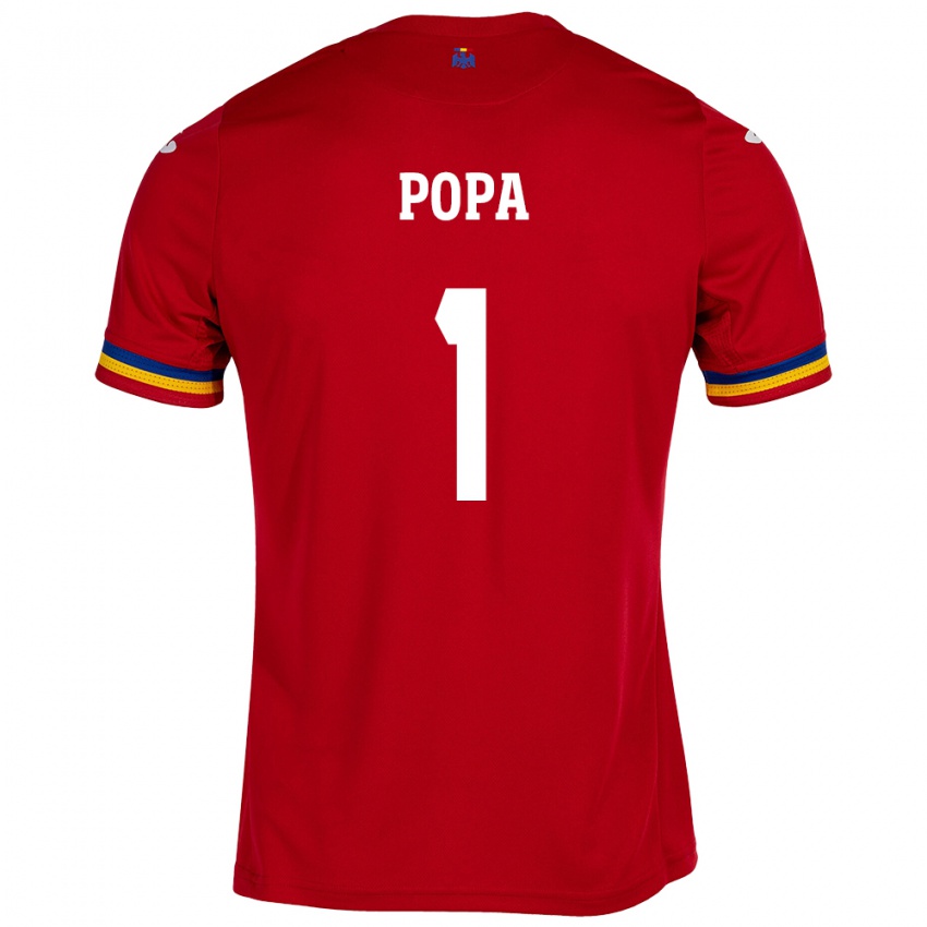 Damen Rumänische Robert Popa #1 Rot Auswärtstrikot Trikot 24-26 T-Shirt Schweiz