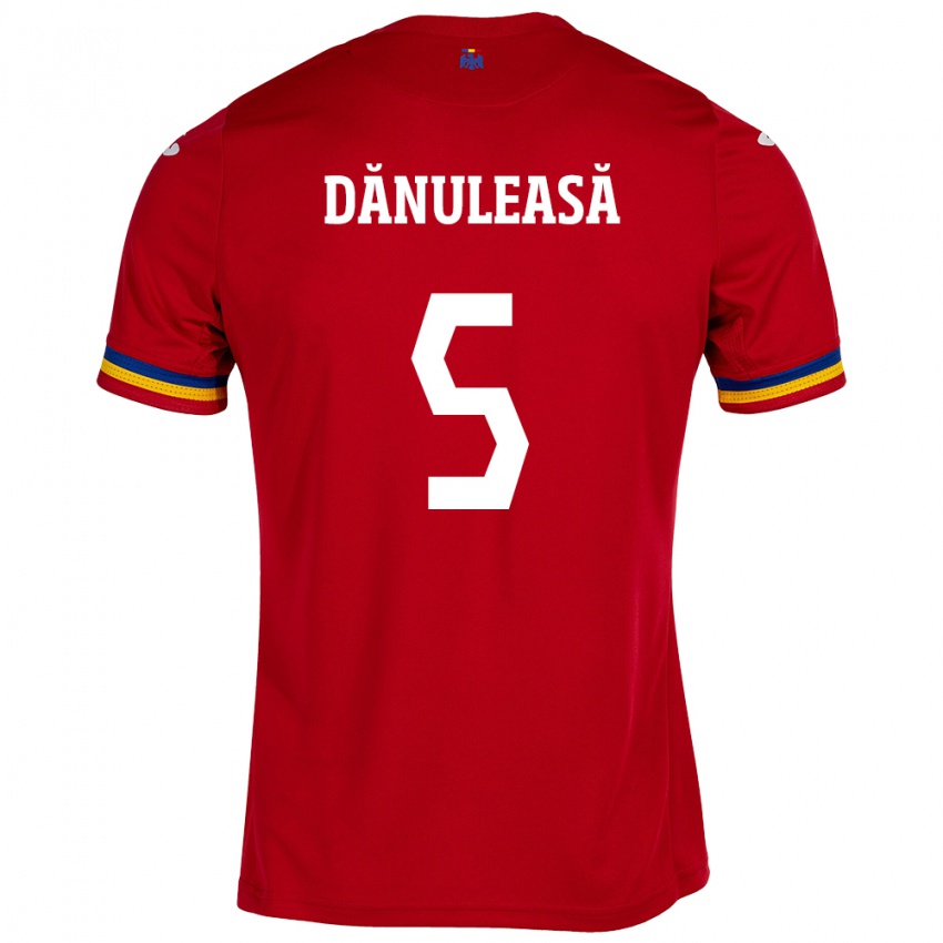 Damen Rumänische Gabriel Dănuleasă #5 Rot Auswärtstrikot Trikot 24-26 T-Shirt Schweiz