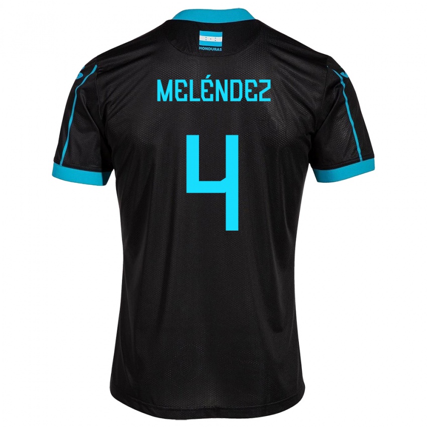 Damen Honduras Carlos Meléndez #4 Schwarz Auswärtstrikot Trikot 24-26 T-Shirt Schweiz