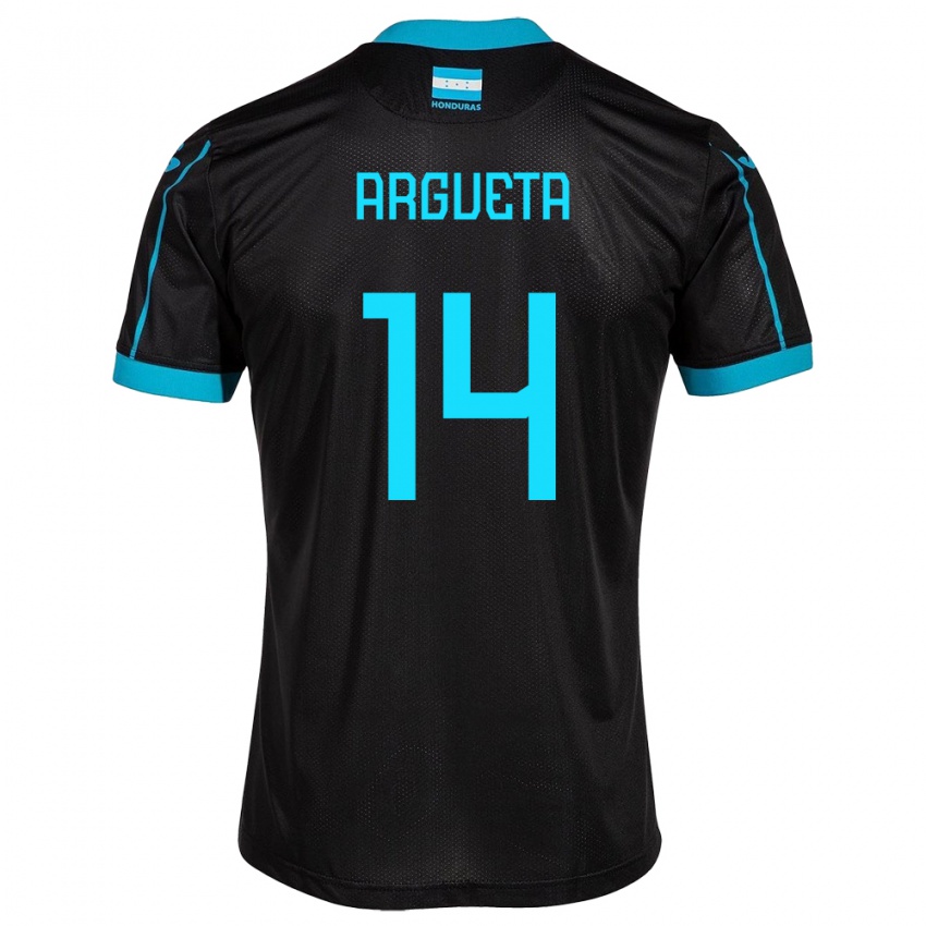 Damen Honduras Carlos Argueta #14 Schwarz Auswärtstrikot Trikot 24-26 T-Shirt Schweiz