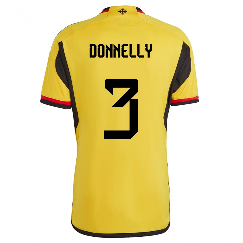 Damen Nordirland Aaron Donnelly #3 Weiß Auswärtstrikot Trikot 24-26 T-Shirt Schweiz