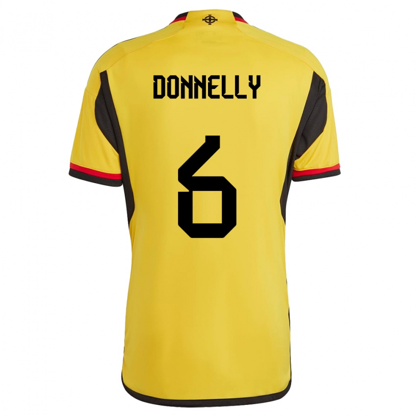 Damen Nordirland Ryan Donnelly #6 Weiß Auswärtstrikot Trikot 24-26 T-Shirt Schweiz