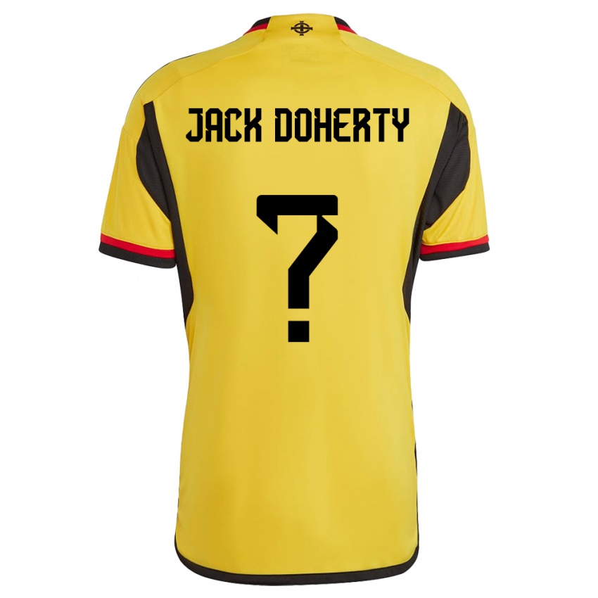 Damen Nordirland Jack Doherty #0 Weiß Auswärtstrikot Trikot 24-26 T-Shirt Schweiz