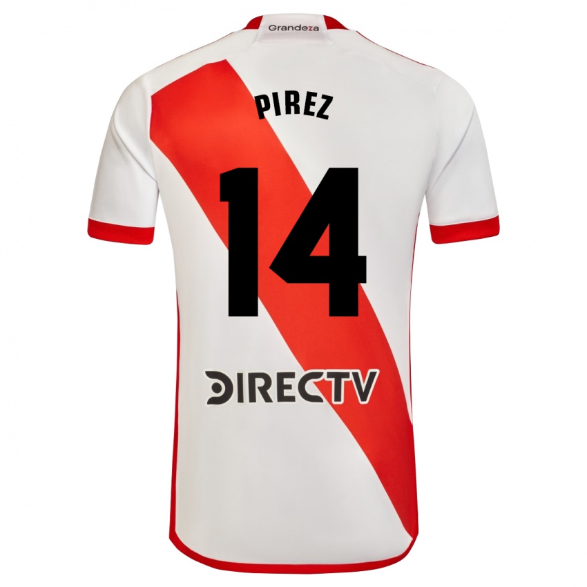 Kinder Leandro González Pírez #14 Weiß Rot Heimtrikot Trikot 2023/24 T-Shirt Schweiz