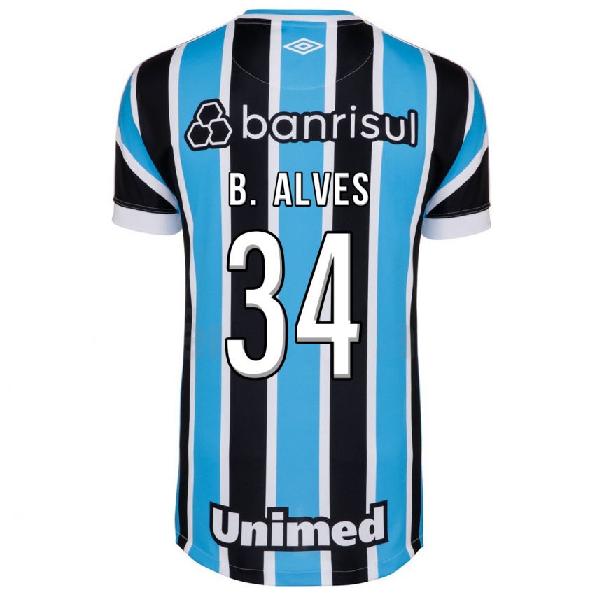 Kinder Bruno Alves #34 Blau Heimtrikot Trikot 2023/24 T-Shirt Schweiz