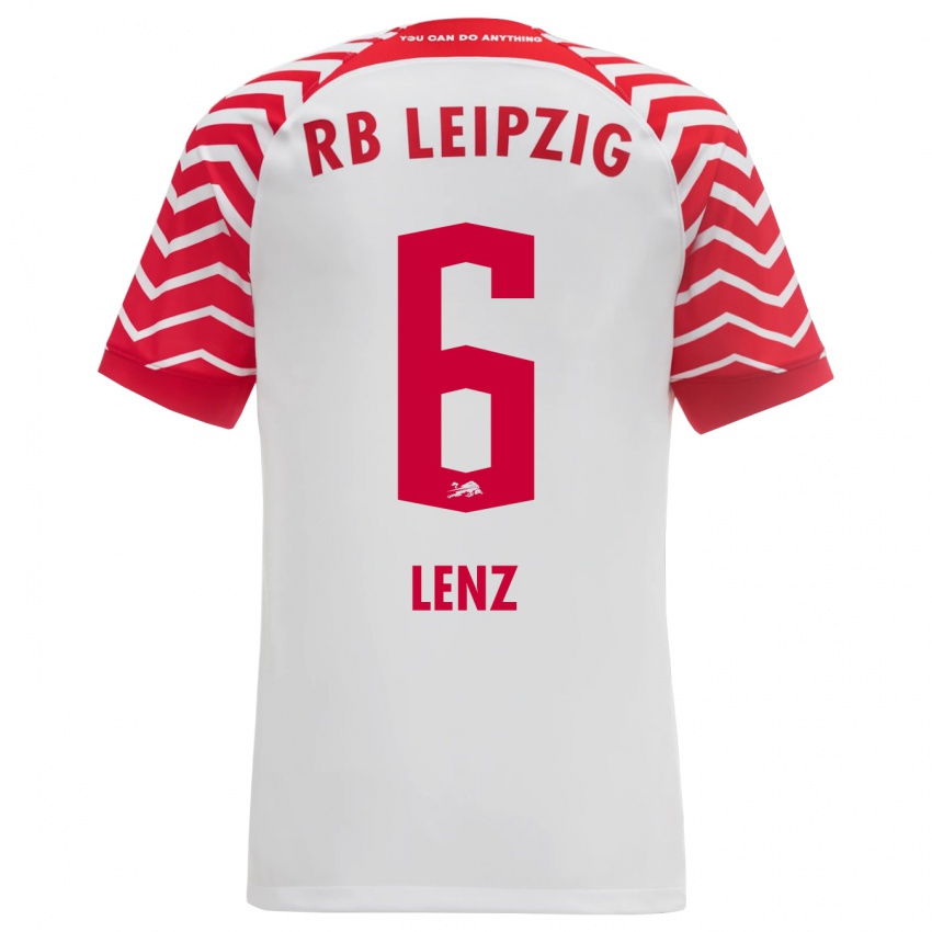 Kinder Elias Lenz #6 Weiß Heimtrikot Trikot 2023/24 T-Shirt Schweiz