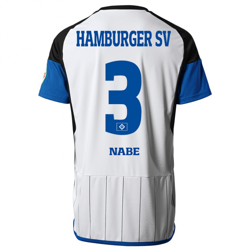 Kinder Jamal Nabe #3 Weiß Heimtrikot Trikot 2023/24 T-Shirt Schweiz